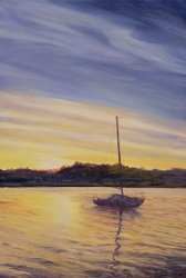 Antonia Myatt Boat at Rest painting