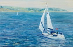 Antonia Myatt Sailing Home painting