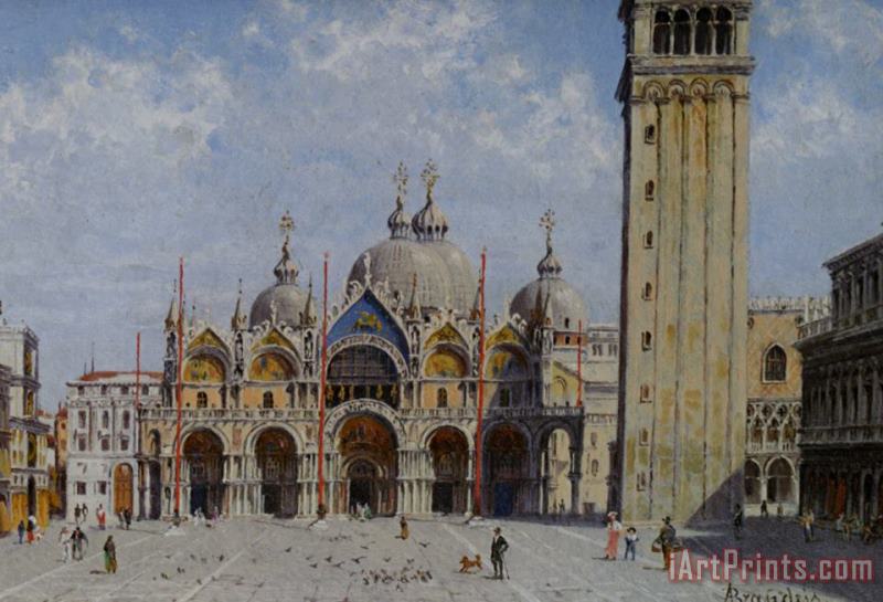 Palazzo Labia Venice painting - Antonietta Brandeis Palazzo Labia Venice Art Print