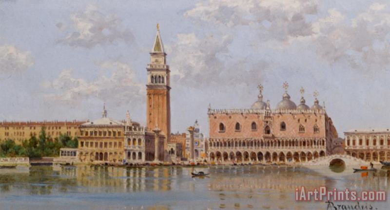 The Doges Palace And Campanile Venice painting - Antonietta Brandeis The Doges Palace And Campanile Venice Art Print