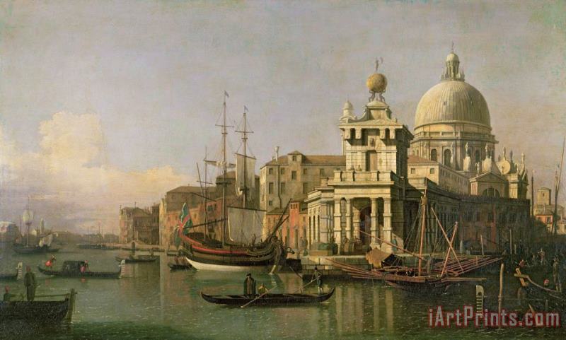 Antonio Canaletto A view of the Dogana and Santa Maria della Salute Art Print