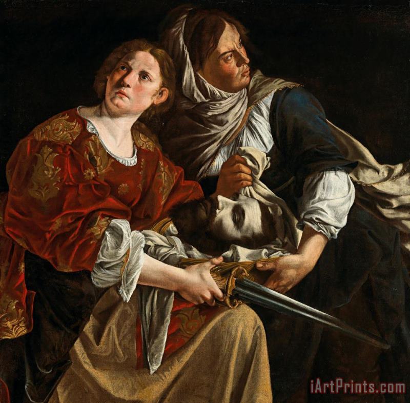 Judith And Her Maidservant with The Head of Holofernes painting - Artemisia Gentileschi Judith And Her Maidservant with The Head of Holofernes Art Print