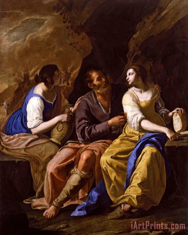 Artemisia Gentileschi Lot And His Daughters Art Print