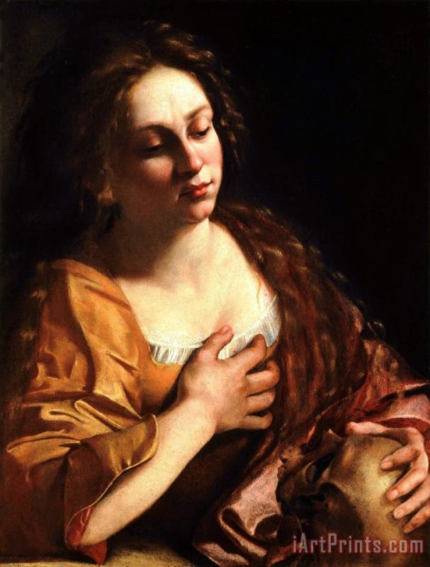 Artemisia Gentileschi Penitent Magdalene, 1631 Art Painting