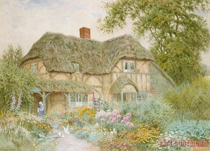 Arthur Claude Strachan A Surrey Cottage Art Painting