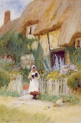 Arthur Claude Strachan By The Cottage Gate painting