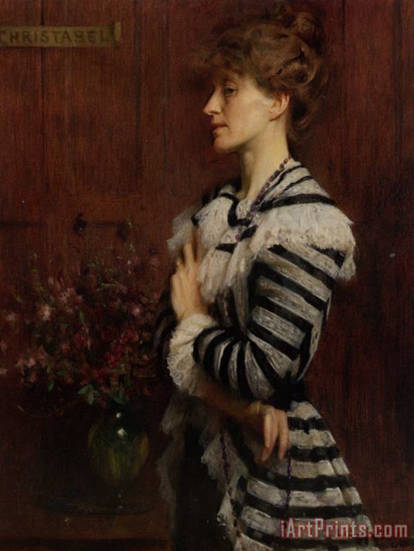Portrait of Christabel Cockerell painting - Arthur Hacker Portrait of Christabel Cockerell Art Print