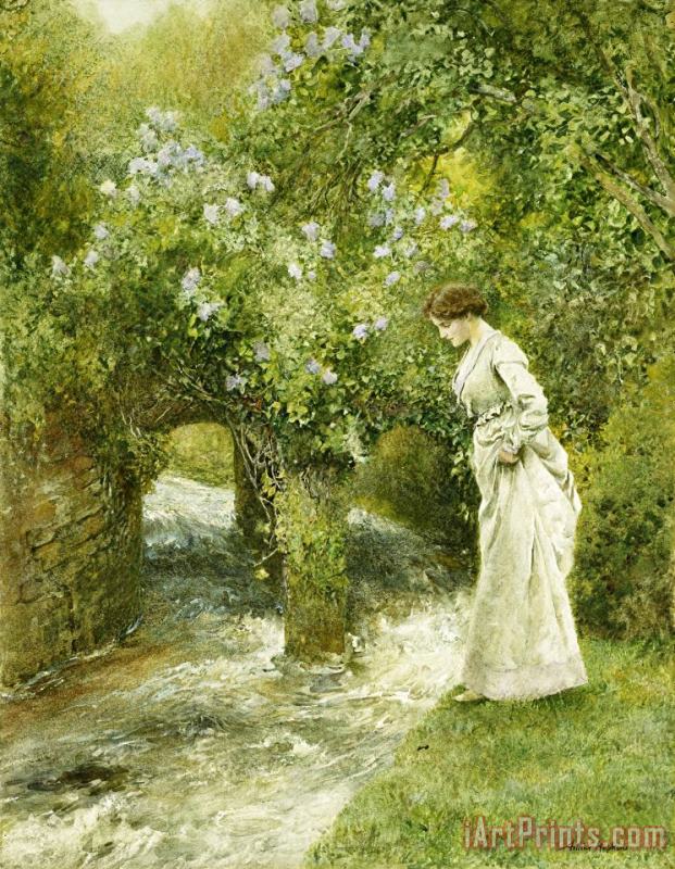 Arthur Hopkins The Mill Stream in Spring Art Painting