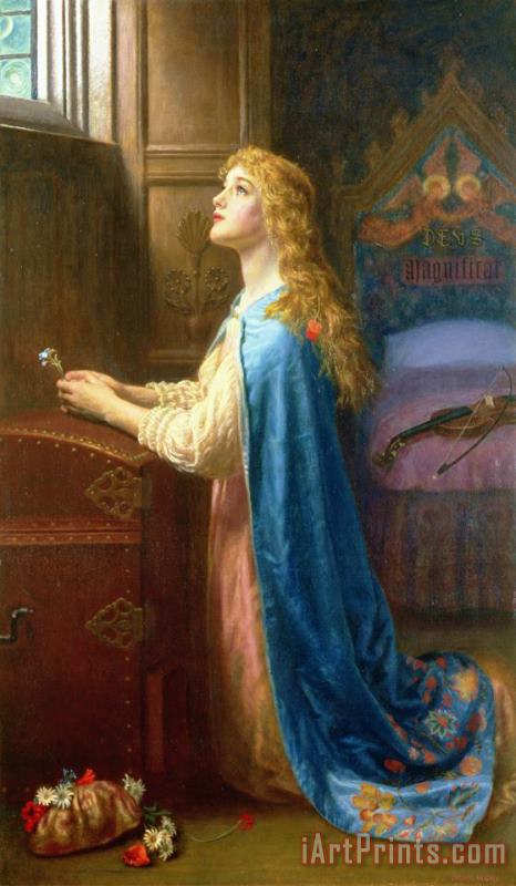 Arthur Hughes 'Forget me Not' Art Painting