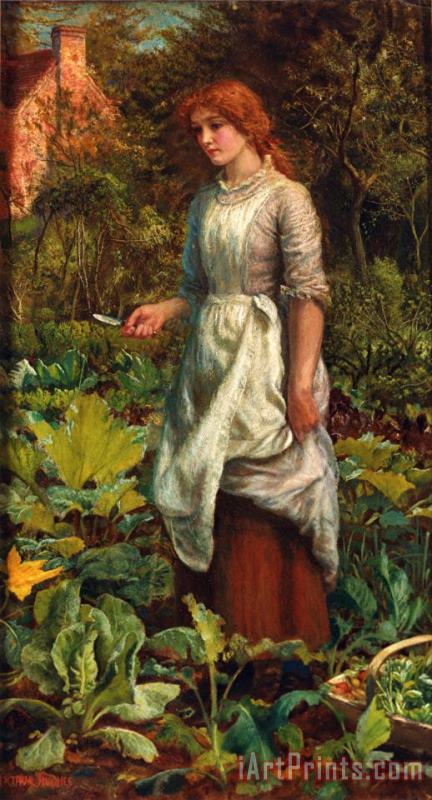 Arthur Hughes The Gardener's Daughter Art Print
