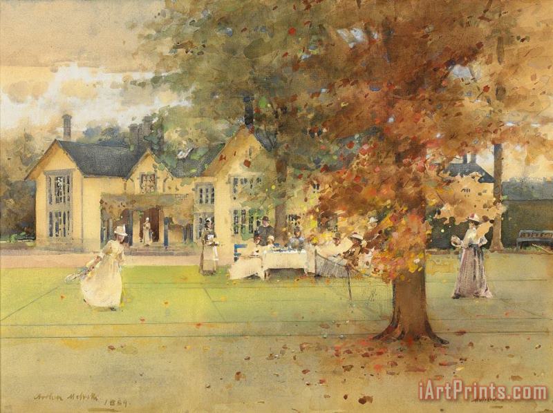 Arthur Melville The Lawn Tennis Party Art Painting