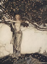 Arthur Rackham Freia The Fair One Illustration From The Rhinegold And The Valkyrie painting