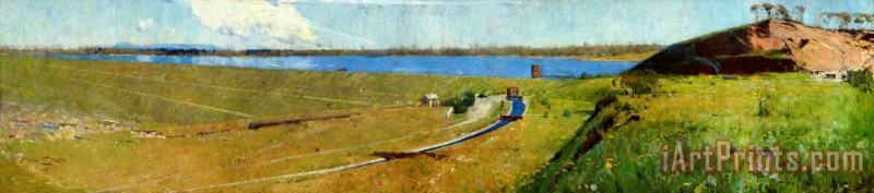 Prospect Reservoir painting - Arthur Streeton Prospect Reservoir Art Print