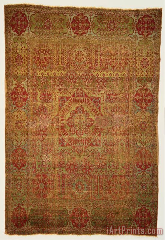 Artist, Maker Unknown, Egyptian Mamluk Rug Art Print