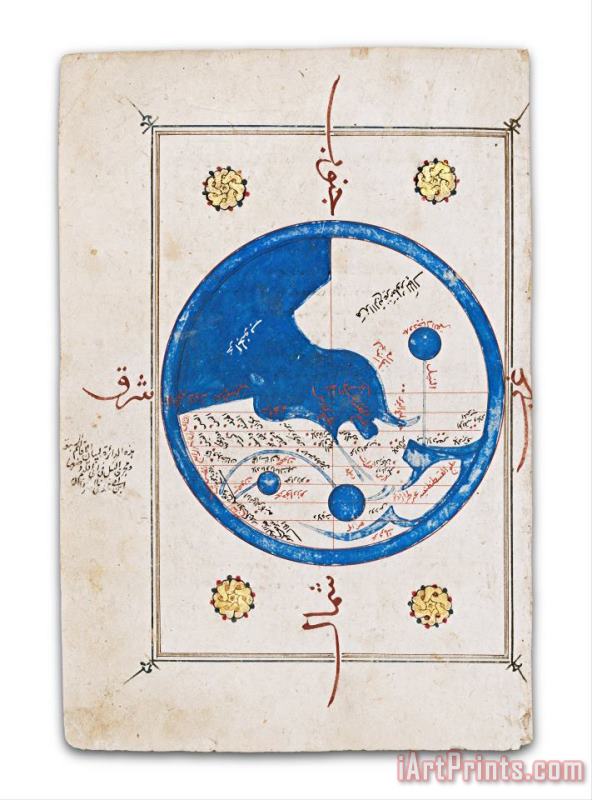 Artist, Maker Unknown, Egyptian Map of World Art Print