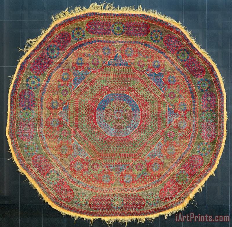 Artist, Maker Unknown, Egyptian Octagonal Carpet Art Print