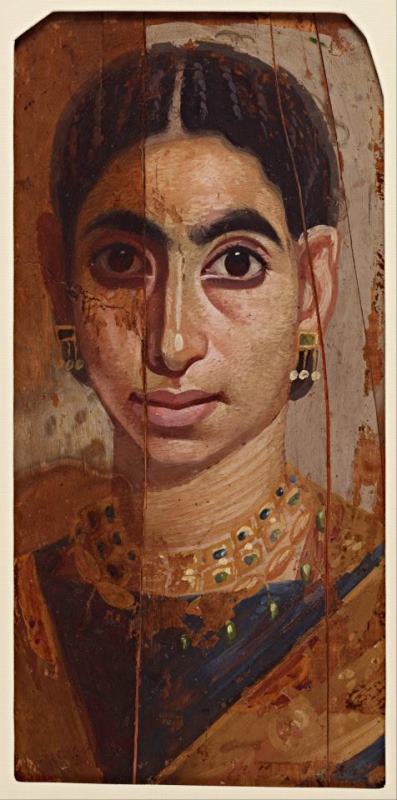 Portrait of a Woman painting - Artist, Maker Unknown, Egyptian Portrait of a Woman Art Print