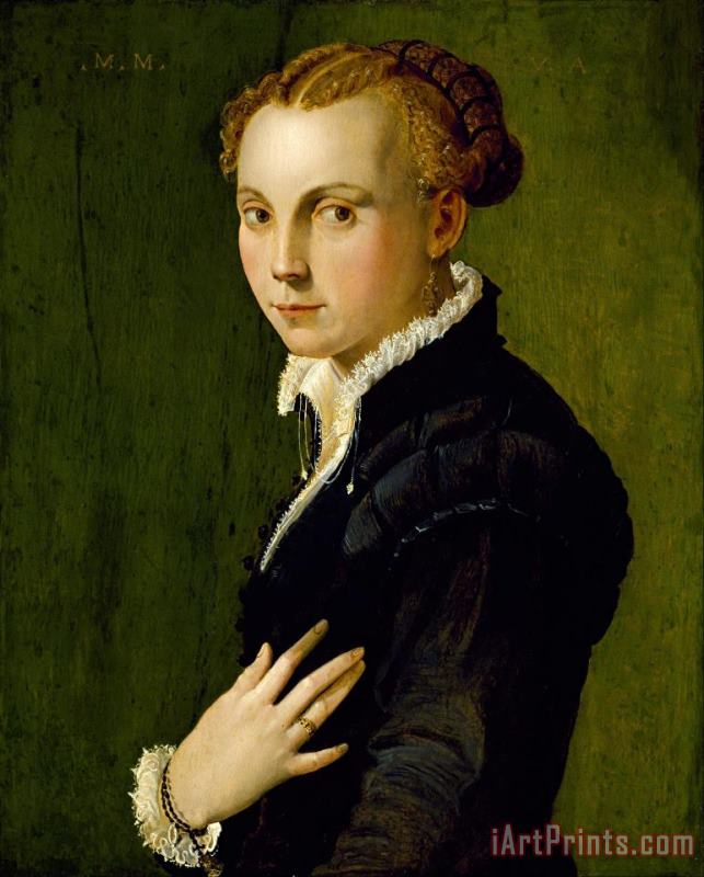 Portrait of a Woman painting - Artist, maker unknown, Italian? Portrait of a Woman Art Print