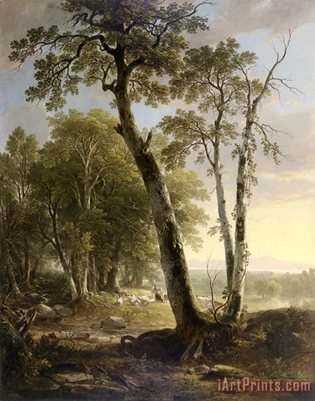 Landscape, Composition, Afternoon painting - Asher Brown Durand Landscape, Composition, Afternoon Art Print