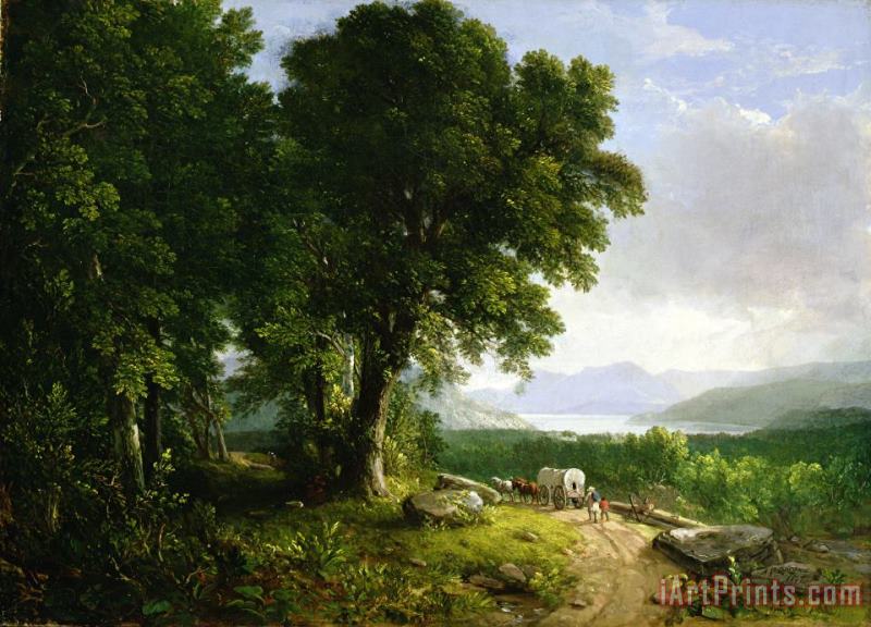 Asher Brown Durand Landscape with Covered Wagon Art Print