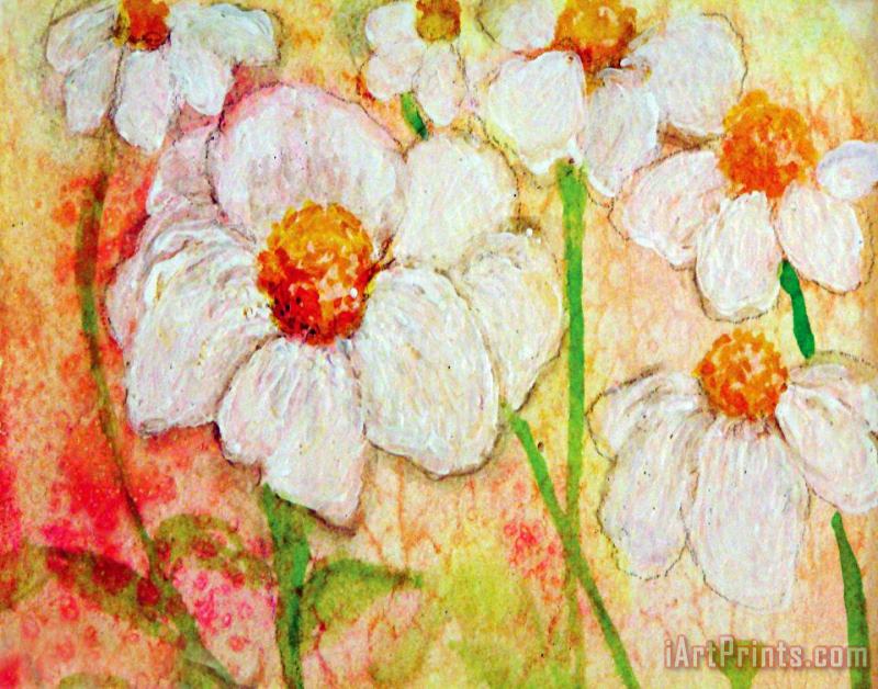 Purity of White Flowers painting - Ashleigh Dyan Moore Purity of White Flowers Art Print