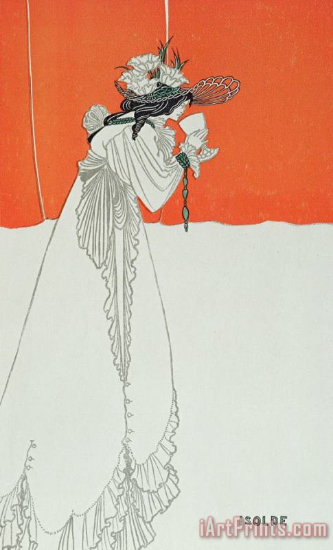 Aubrey Beardsley Isolde Drinking The Poison Art Print
