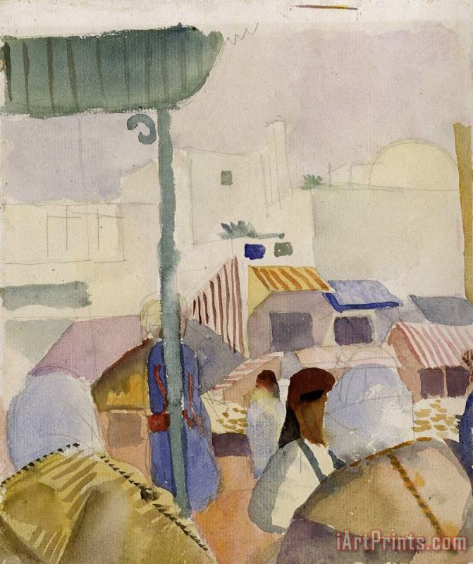 Market in Tunis II painting - August Macke Market in Tunis II Art Print
