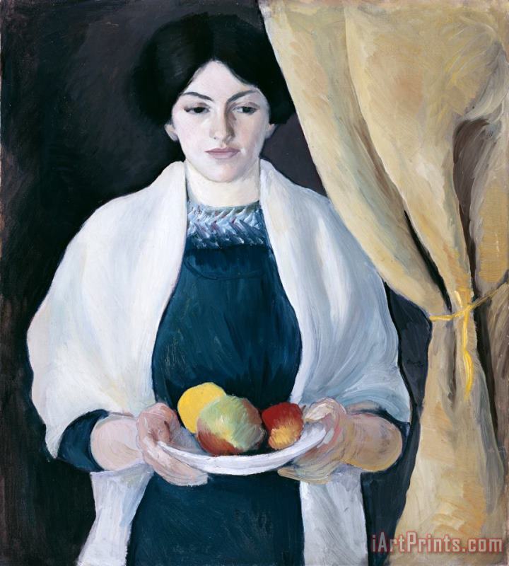 August Macke Portrait with Apples Art Print