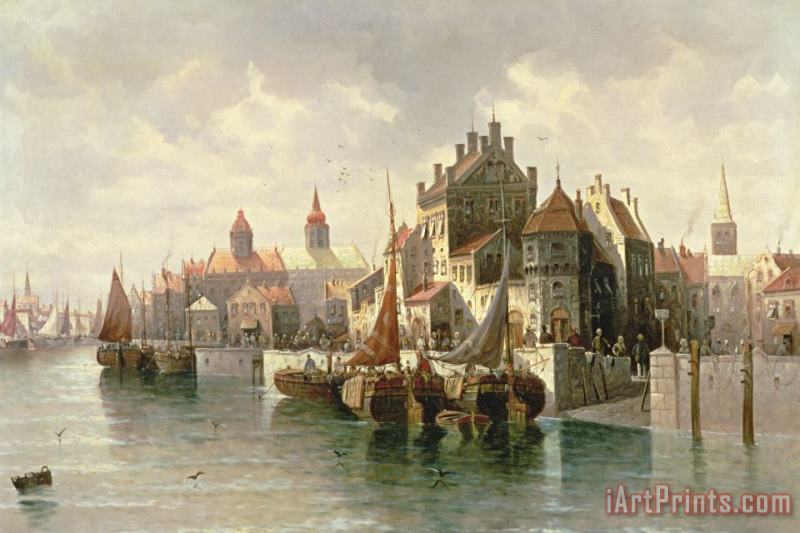 August Siegen Kieler Canal Art Painting
