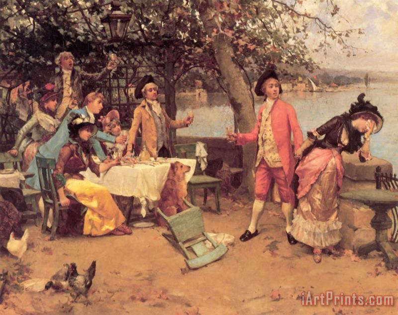 Auguste Emile Pinchart The Toast Art Painting