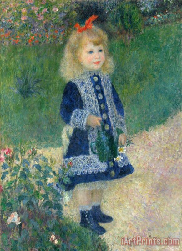 A Girl With A Watering Can painting - Auguste Renoir A Girl With A Watering Can Art Print