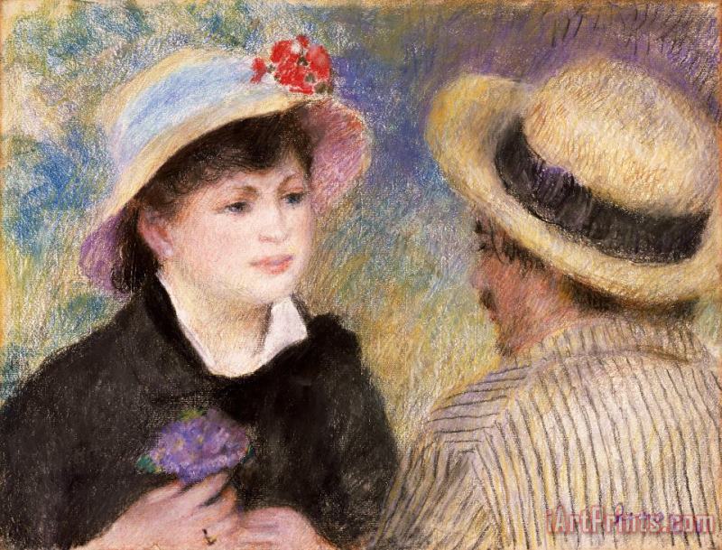 Boating Couple painting - Auguste Renoir Boating Couple Art Print