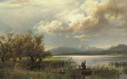 Augustus Wilhelm Leu Bayern Landscape painting