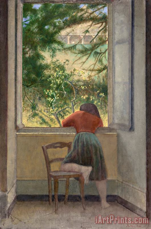 Balthasar Klossowski De Rola Balthus Girl at The Window 1955 Art Print