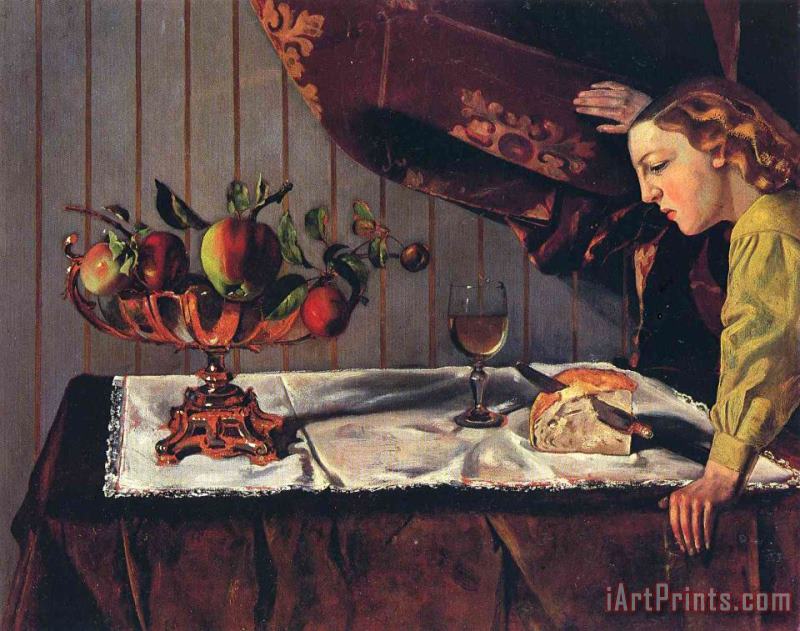 Still Life with a Figure 1942 painting - Balthasar Klossowski De Rola Balthus Still Life with a Figure 1942 Art Print