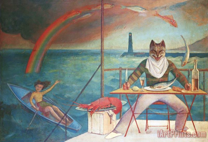 The Mediterranean Cat 1949 painting - Balthasar Klossowski De Rola Balthus The Mediterranean Cat 1949 Art Print