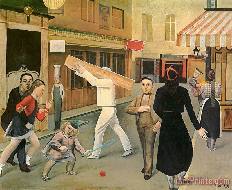 Balthasar Klossowski De Rola Balthus The Street 1933 Art Print