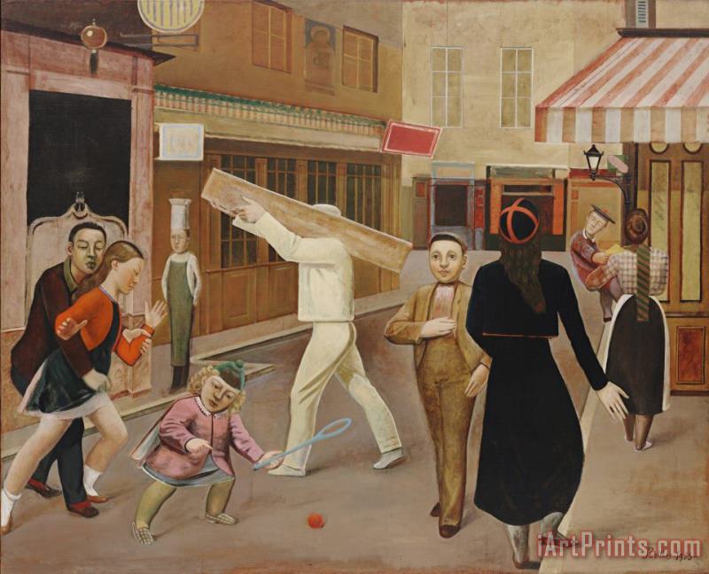 The Street 1933 painting - Balthasar Klossowski De Rola Balthus The Street 1933 Art Print