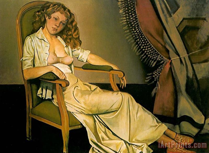 Balthasar Klossowski De Rola Balthus The White Skirt 1937 Art Print