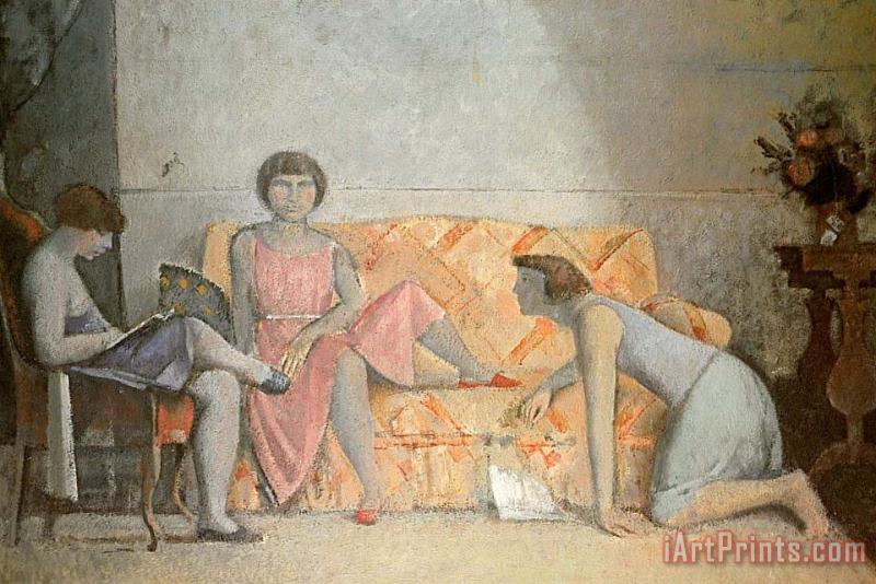 Balthasar Klossowski De Rola Balthus Three Sisters 1964 Art Painting