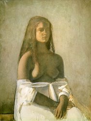 Balthasar Klossowski De Rola Balthus Young Girl with White Skirt 1955