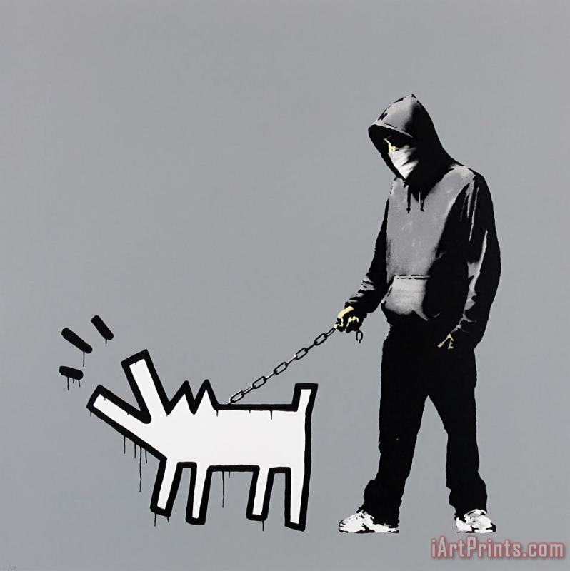 Choose Your Weapon (grey), 2010 painting - Banksy Choose Your Weapon (grey), 2010 Art Print