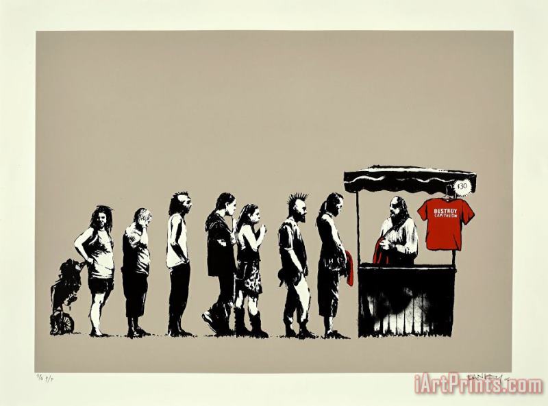 Banksy Festival Destroy Capitalism, 2006 Art Painting