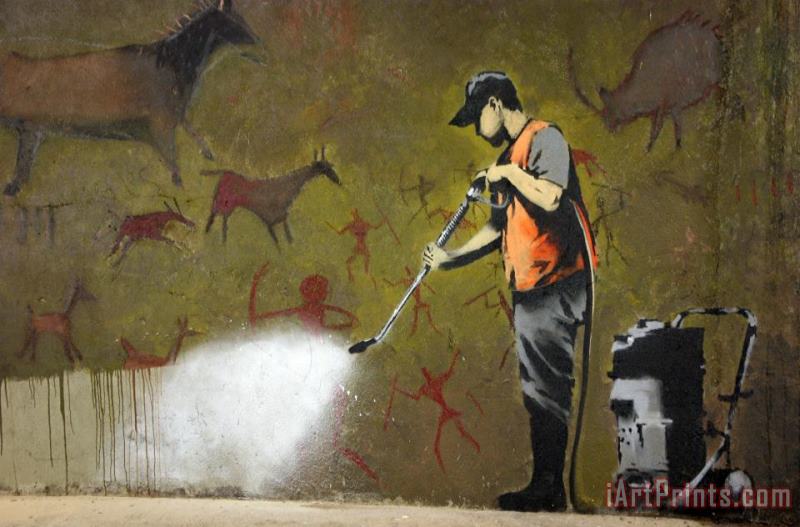 Banksy Grafitti Removal Art Painting
