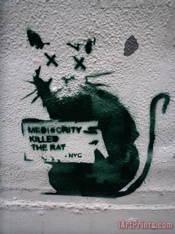 Intervencion Urbana En Manhattan painting - Banksy Intervencion Urbana En Manhattan Art Print