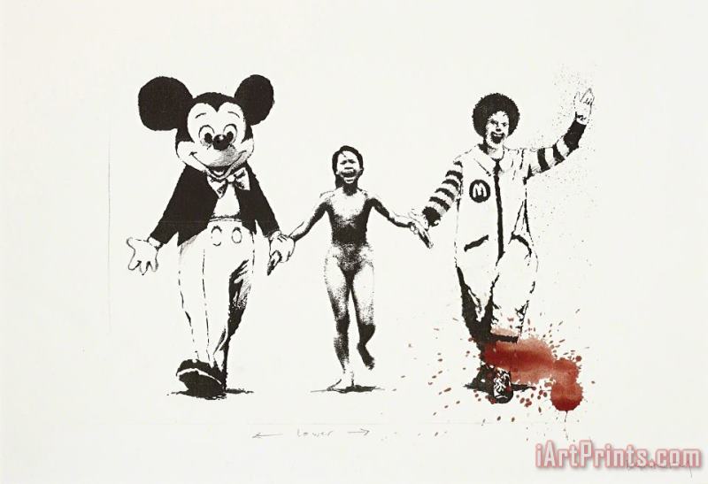 Banksy Napalm (damien Hirst Serpentine Murderme Collection), 2006 Art Painting