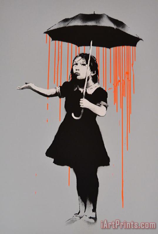 Banksy Nola, Dark Orange to Orange Rain, 2008 Art Painting