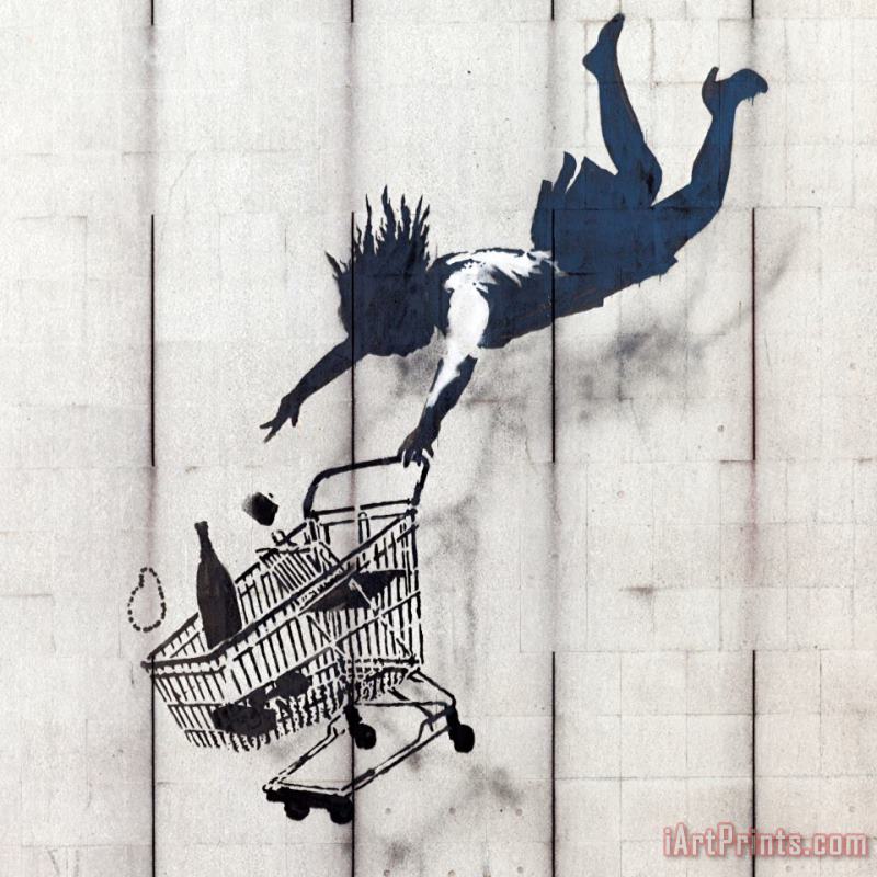 Banksy Shop Until You Drop in Mayfair Art Painting