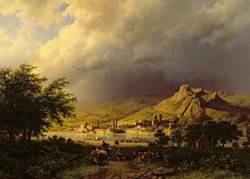 Barend Cornelis Koekkoek A Coming Storm painting