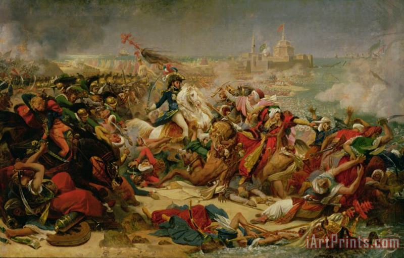 Baron Antoine Jean Gros Murat Defeating the Turkish Army at Aboukir on 25 July 1799 Art Print